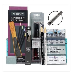 Premium Grey Charcoal Art Kit